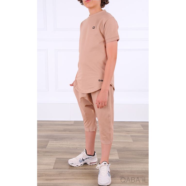 Ensemble Nautik Kid - Sarouel + T-Shirt de 3 à 16 ans - Noir - Qaba'il