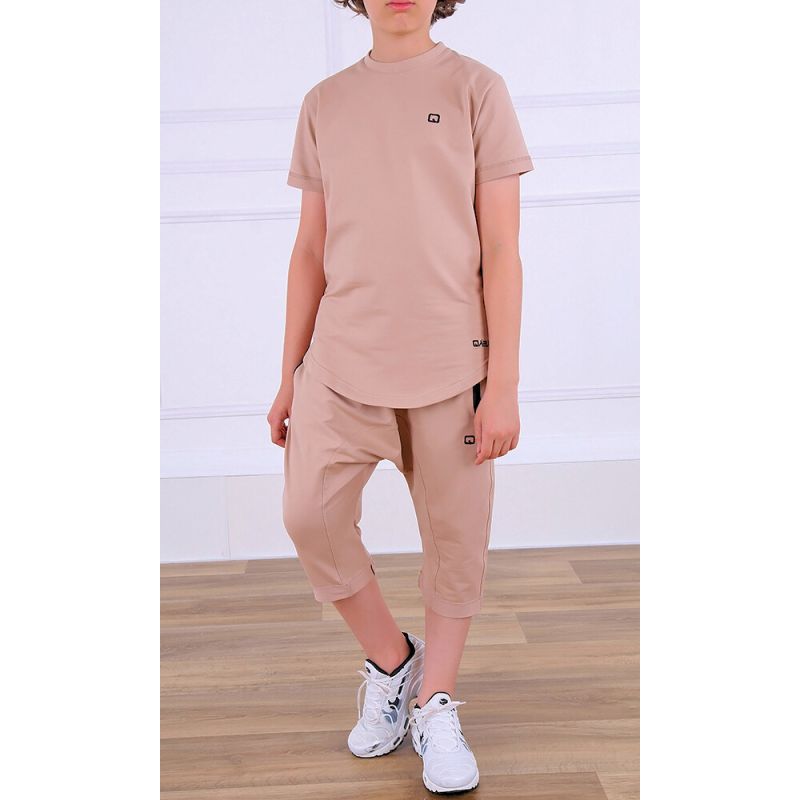 Ensemble Nautik Kid - Sarouel + T-Shirt de 3 à 16 ans - Beige - Qaba'il