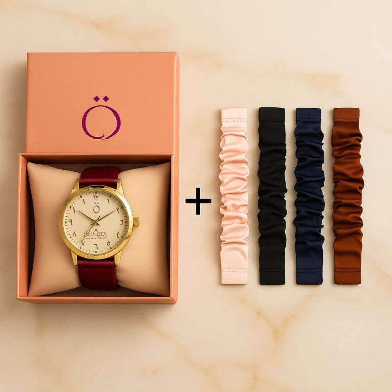 Montre Femme Chiffres Arabes – Boîte Cadeau avec 4 Bracelets Interchangeables Montre Femme Chiffres Arabes – Boîte Cadeau avec 4 Bracelets Interchangeables