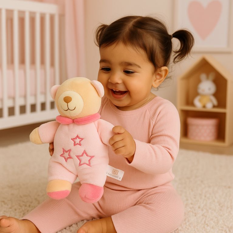 Doudou avec Grelot Sans Yeux - Peluche islam - Soundouss Doudou avec Grelot Sans Yeux - Peluche islam - Soundouss