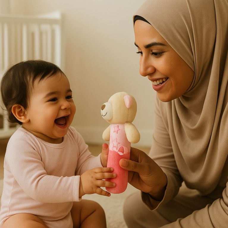 Doudou Hochet Sans yeux- peluche islam - Soundouss Doudou Hochet Sans yeux- peluche islam - Soundouss