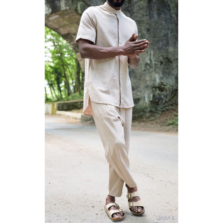 Ensemble Qaba'il - Chemise Fluide et Sarouel Streetwear 100% Coton Ensemble Qaba'il - Chemise Fluide et Sarouel Streetwear 100% Coton