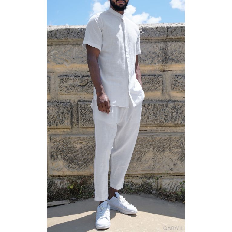 Ensemble Qaba'il - Chemise Fluide et Sarouel Streetwear 100% Coton Ensemble Qaba'il - Chemise Fluide et Sarouel Streetwear 100% Coton