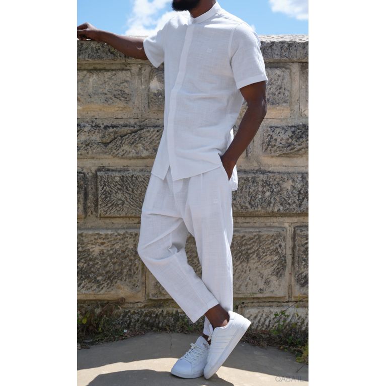 Ensemble Qaba'il - Chemise Fluide et Sarouel Streetwear 100% Coton Ensemble Qaba'il - Chemise Fluide et Sarouel Streetwear 100% Coton