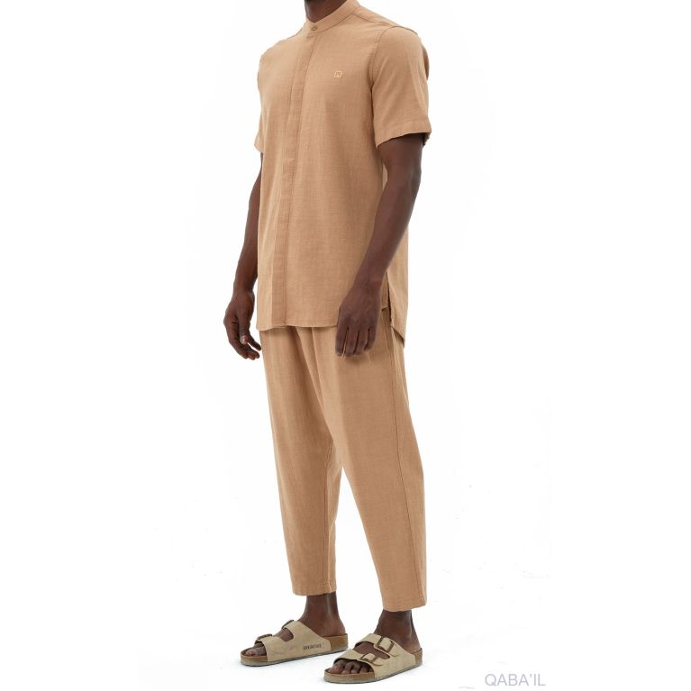 Ensemble Qaba'il - Chemise Fluide et Sarouel Streetwear 100% Coton Ensemble Qaba'il - Chemise Fluide et Sarouel Streetwear 100% Coton