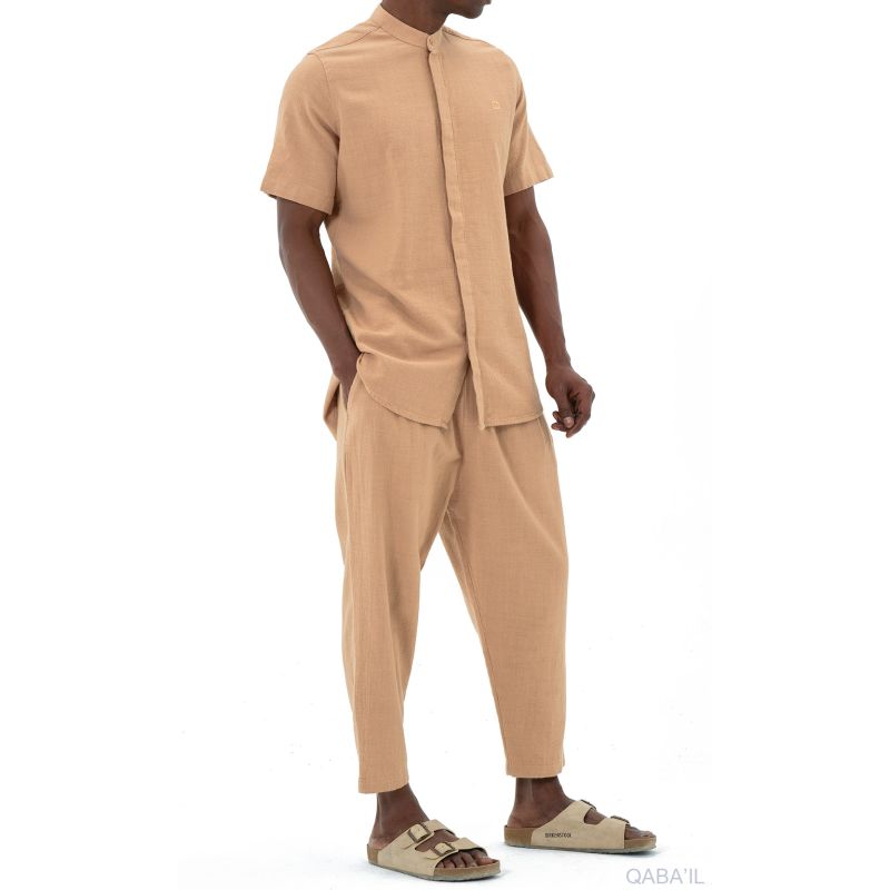 Ensemble Qaba'il - Chemise Fluide et Sarouel Streetwear 100% Coton