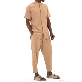 Ensemble Qaba'il - Chemise Fluide et Sarouel Streetwear 100% Coton