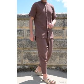 Ensemble Qaba'il - Chemise Fluide et Sarouel Streetwear 100% Coton