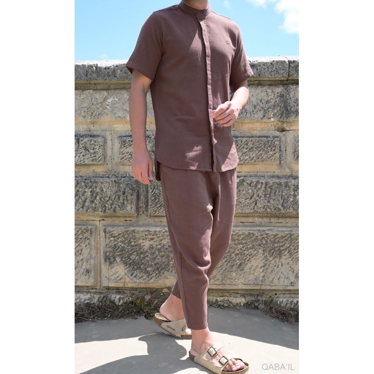Ensemble Qaba'il - Chemise Fluide et Sarouel Streetwear 100% Coton Ensemble Qaba'il - Chemise Fluide et Sarouel Streetwear 100% Coton