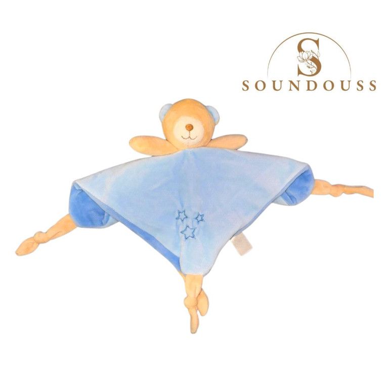 Doudouplat avec Grelot Sans Yeux - Peluche islam - Soundouss Doudouplat avec Grelot Sans Yeux - Peluche islam - Soundouss