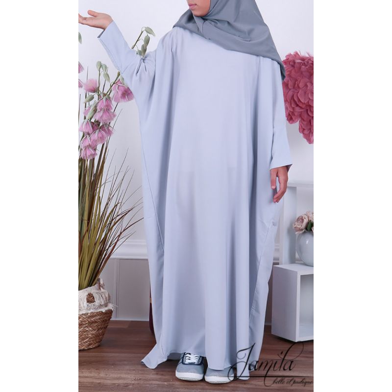 copy ofAbaya Papillon Fille Microfibre Enfant - Bleu Pastel - Jamila