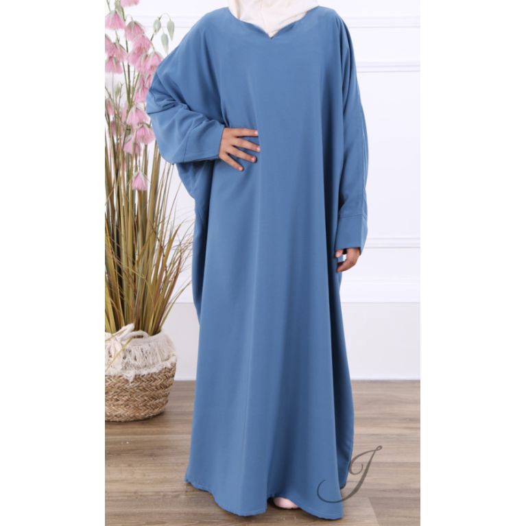 copy ofAbaya Papillon Fille Microfibre Enfant - Bleu Pastel - Jamila