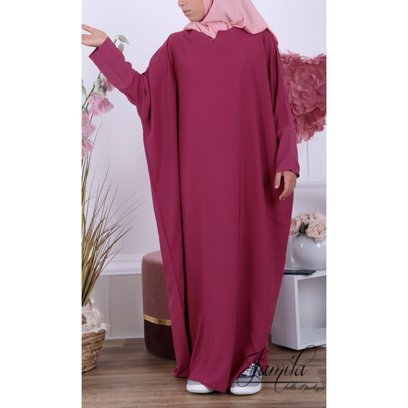 copy ofAbaya Papillon Fille Microfibre Enfant - Bleu Pastel - Jamila