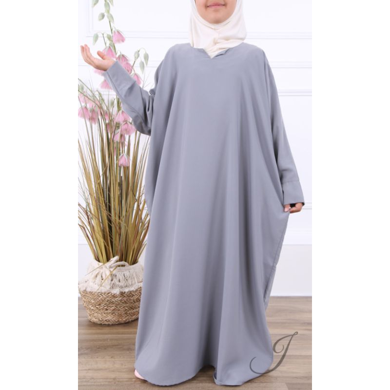 copy ofAbaya Papillon Fille Microfibre Enfant - Bleu Pastel - Jamila
