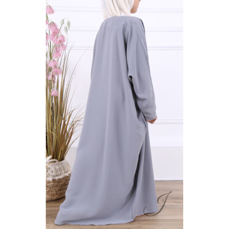 copy ofAbaya Papillon Fille Microfibre Enfant - Bleu Pastel - Jamila