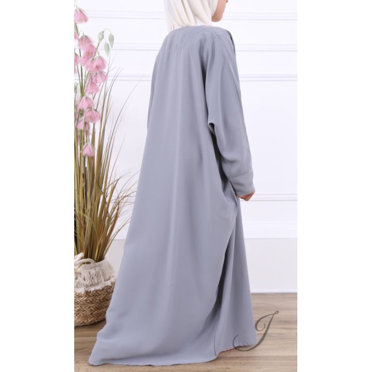 copy ofAbaya Papillon Fille Microfibre Enfant - Bleu Pastel - Jamila
