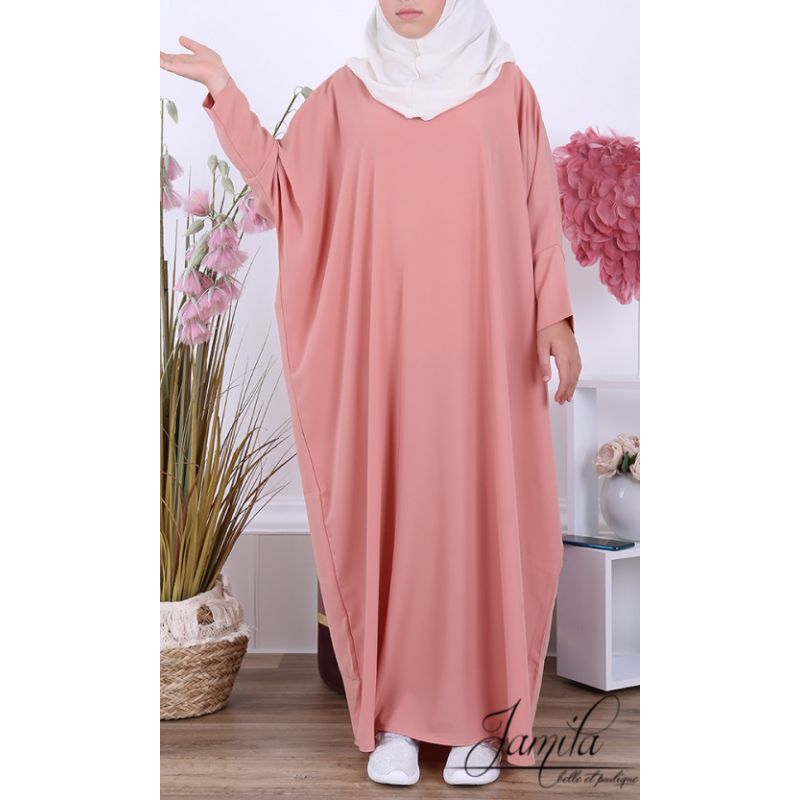 copy ofAbaya Papillon Fille Microfibre Enfant - Bleu Pastel - Jamila