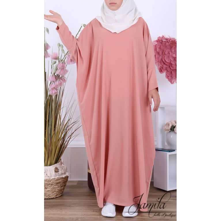 copy ofAbaya Papillon Fille Microfibre Enfant - Bleu Pastel - Jamila