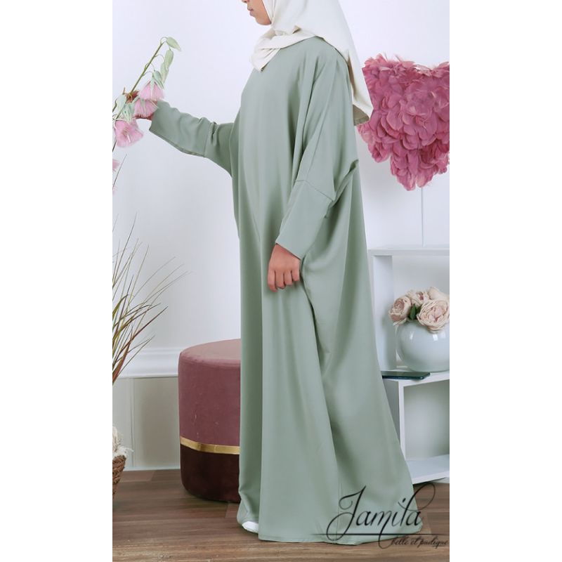 copy ofAbaya Papillon Fille Microfibre Enfant - Bleu Pastel - Jamila