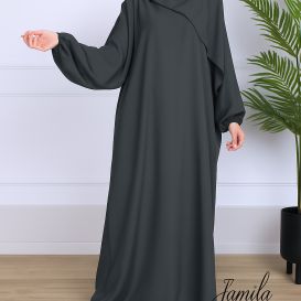copy ofAbaya Manche Elastique - Camel - Microfibre Léger - Jamila