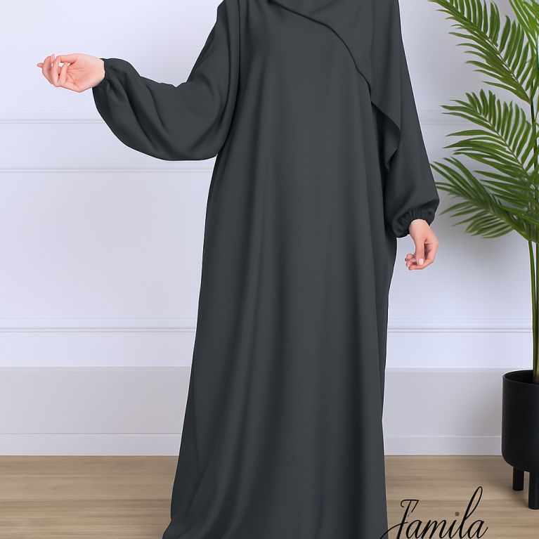 copy ofAbaya Manche Elastique - Camel - Microfibre Léger - Jamila
