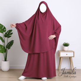 copy ofcopy ofJIlbab 1 Pièce - Bordeaux- Microfibre Léger - Jamila