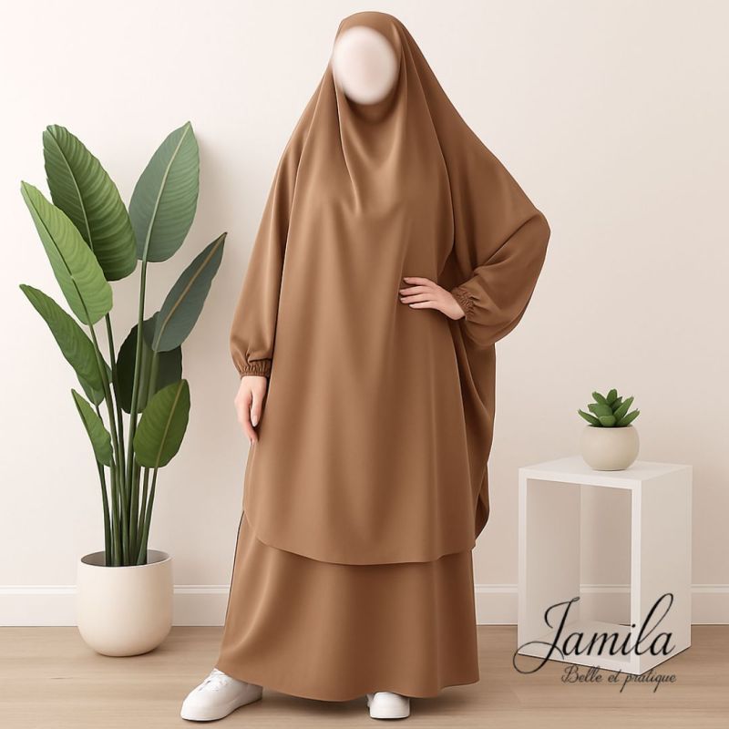 copy ofcopy ofJIlbab 1 Pièce - Bordeaux- Microfibre Léger - Jamila