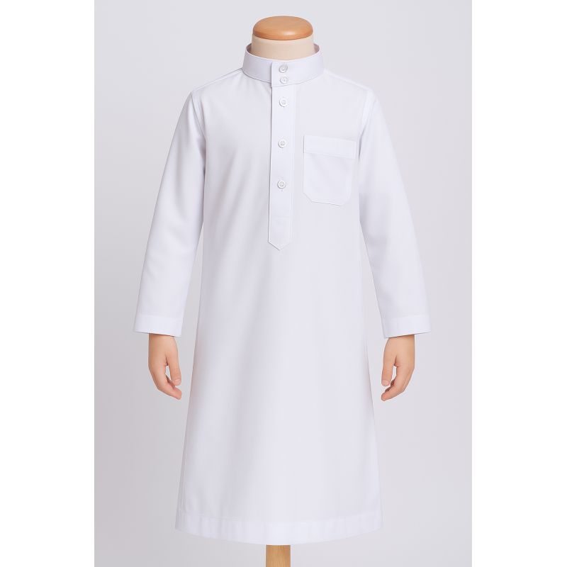 Qamis Enfant Blanc 2 pièces - de 4 à 15 ans