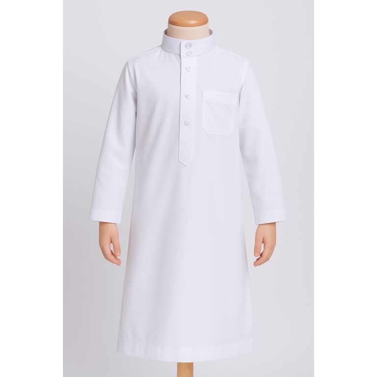 Qamis Enfant Blanc 2 pièces - de 4 à 15 ans
