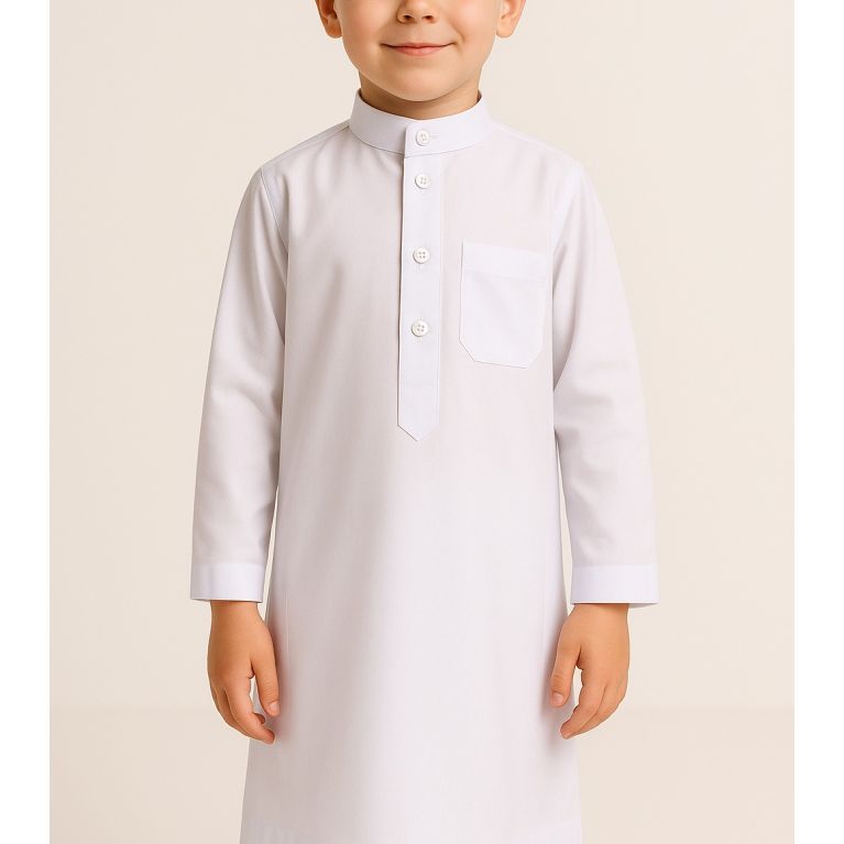Qamis Enfant Blanc 2 pièces - de 4 à 15 ans