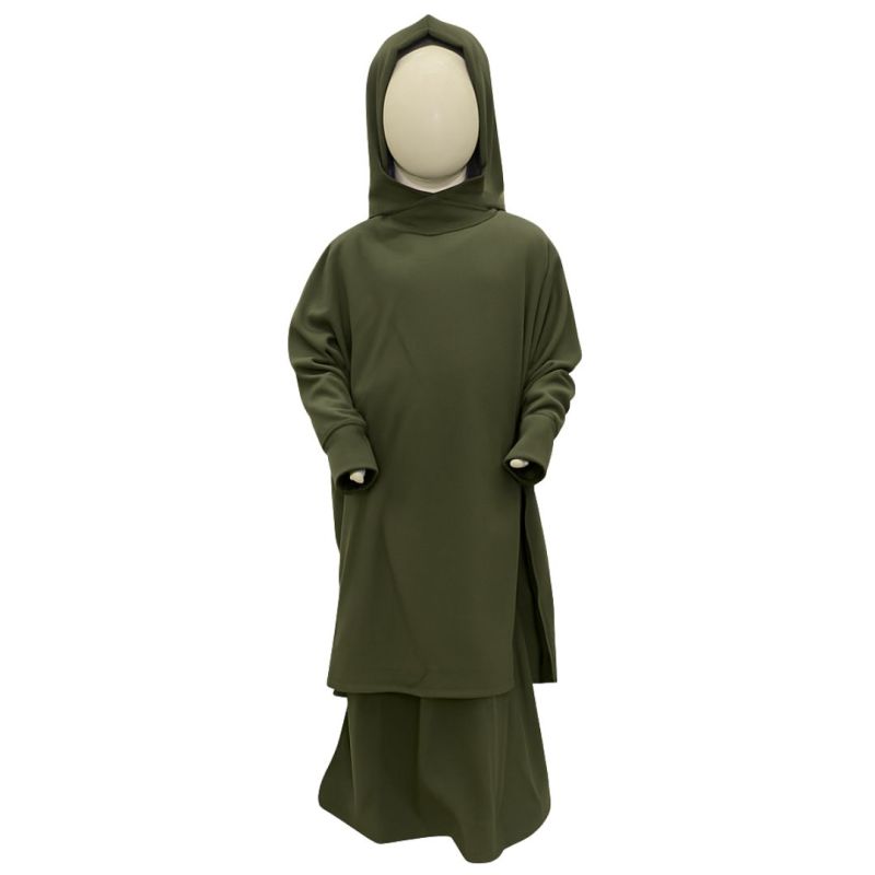 Robe de prière pour fille - 2 pièces : Jupe et abaya - Soundouss