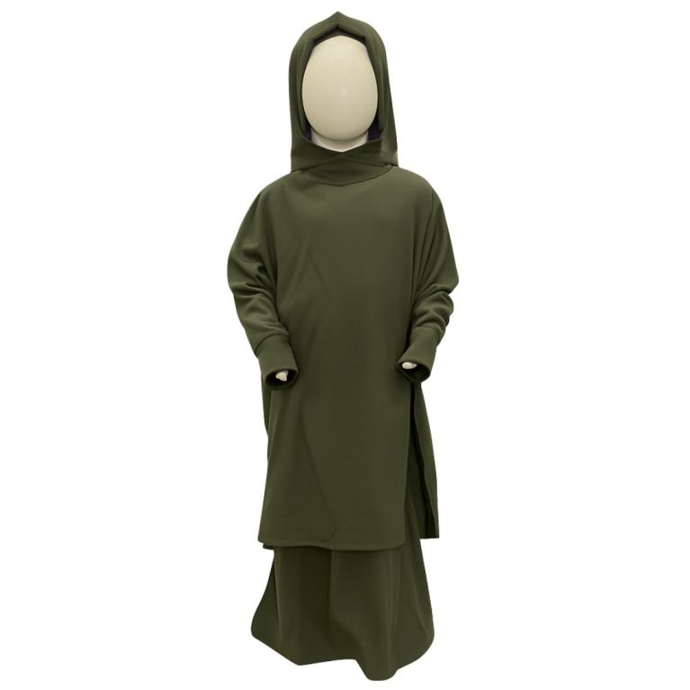 Robe de prière pour fille - 2 pièces : Jupe et abaya - Soundouss