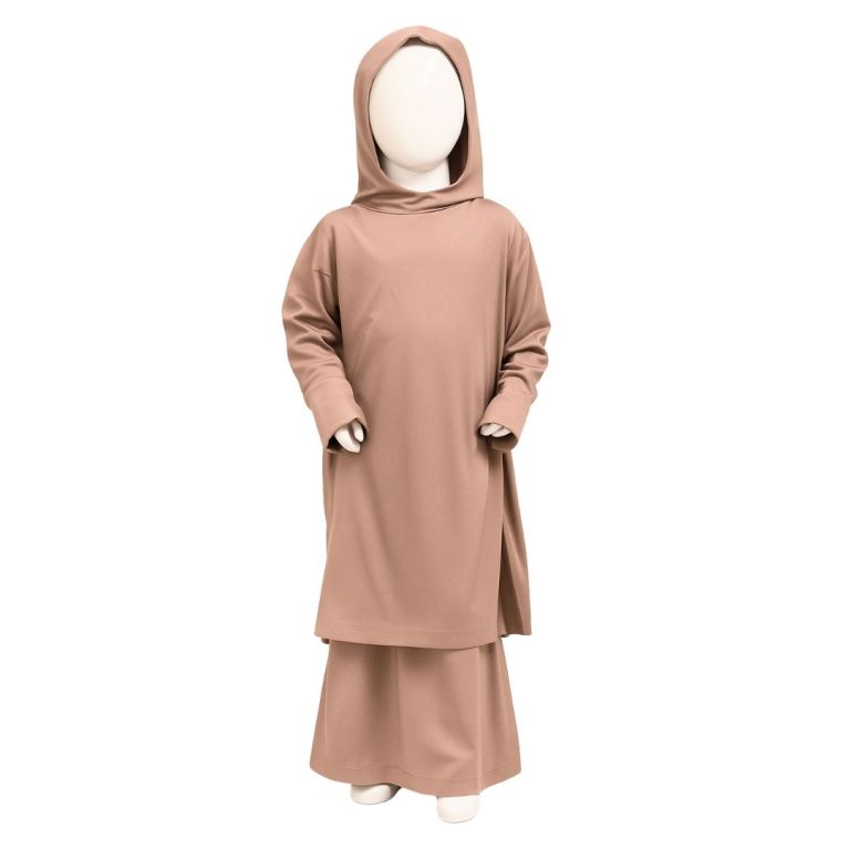 Robe de prière pour fille - 2 pièces : Jupe et abaya - Soundouss