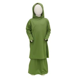 Robe de prière pour fille - 2 pièces : Jupe et abaya - Soundouss