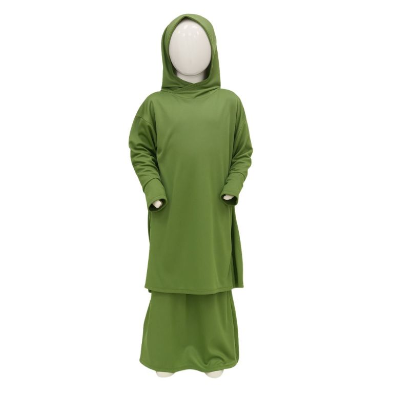 Robe de prière pour fille - 2 pièces : Jupe et abaya - Soundouss