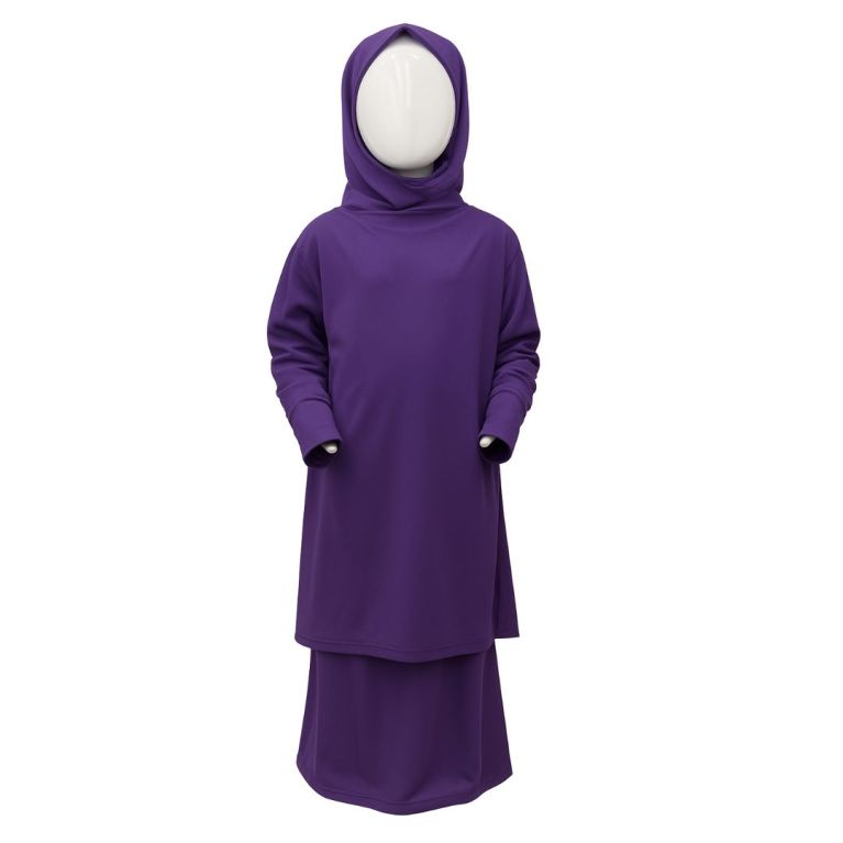 Robe de prière pour fille - 2 pièces : Jupe et abaya - Soundouss