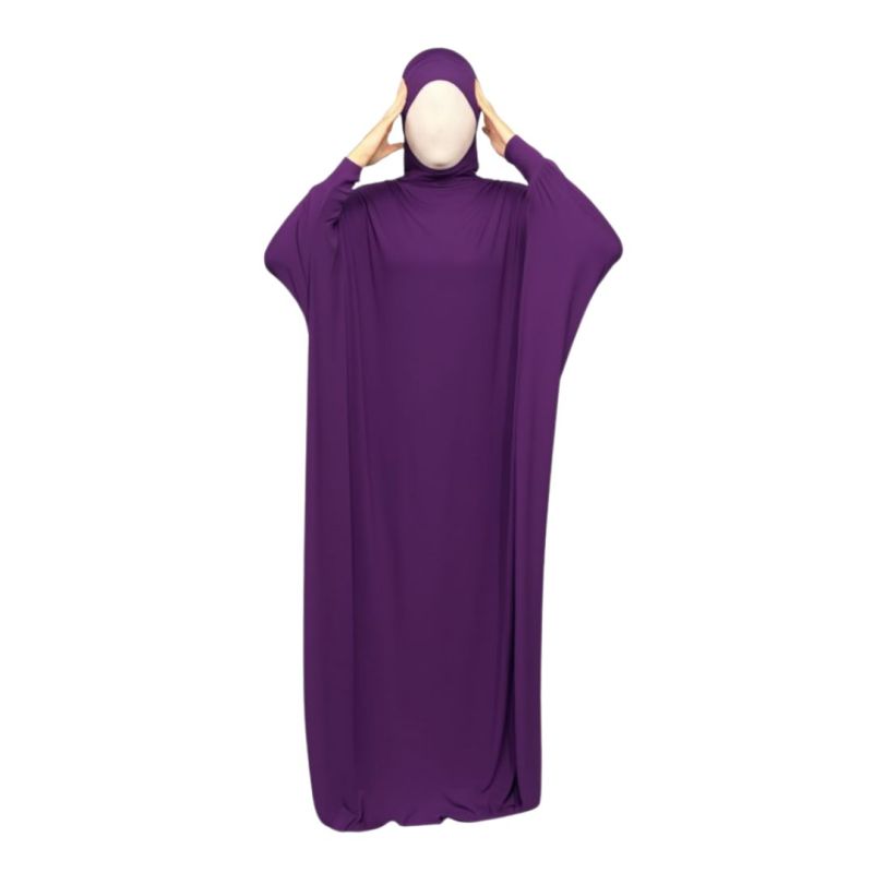 Abaya de prière papillonavec hijab intégré - Femme - Taille unique-- Soundouss
