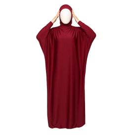 Abaya de prière papillonavec hijab intégré - Femme - Taille unique-- Soundouss