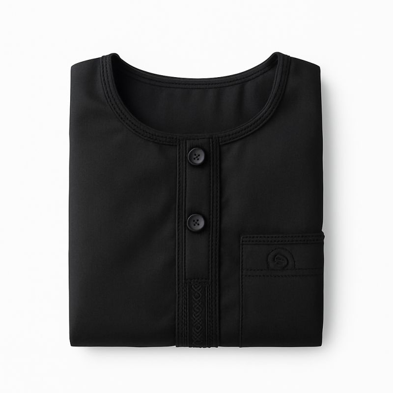 Qamis Enfant– Tissu Glacé Coréen – Col Rond – Manches Longues – Soundouss