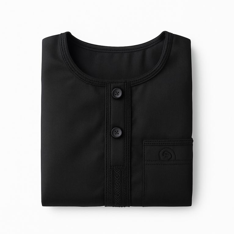 Qamis Enfant– Tissu Glacé Coréen – Col Rond – Manches Longues – Soundouss