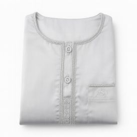 Qamis Enfant– Tissu Glacé Coréen – Col Rond – Manches Longues – Soundouss