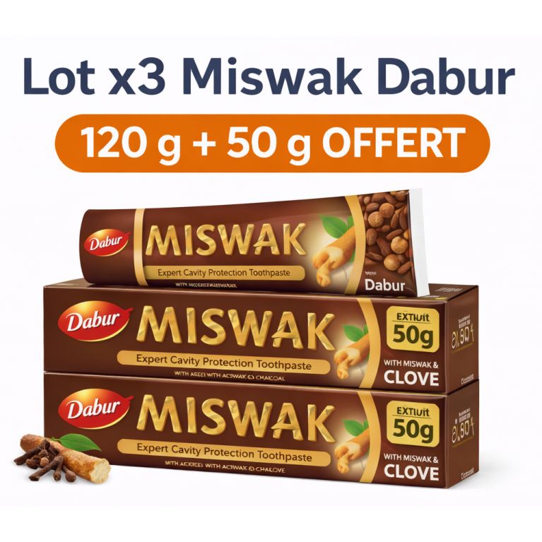 copy ofcopy ofcopy ofMiswak Toothpaste Bundle x3 Dabur – Natural Care, Whitening & Protection
