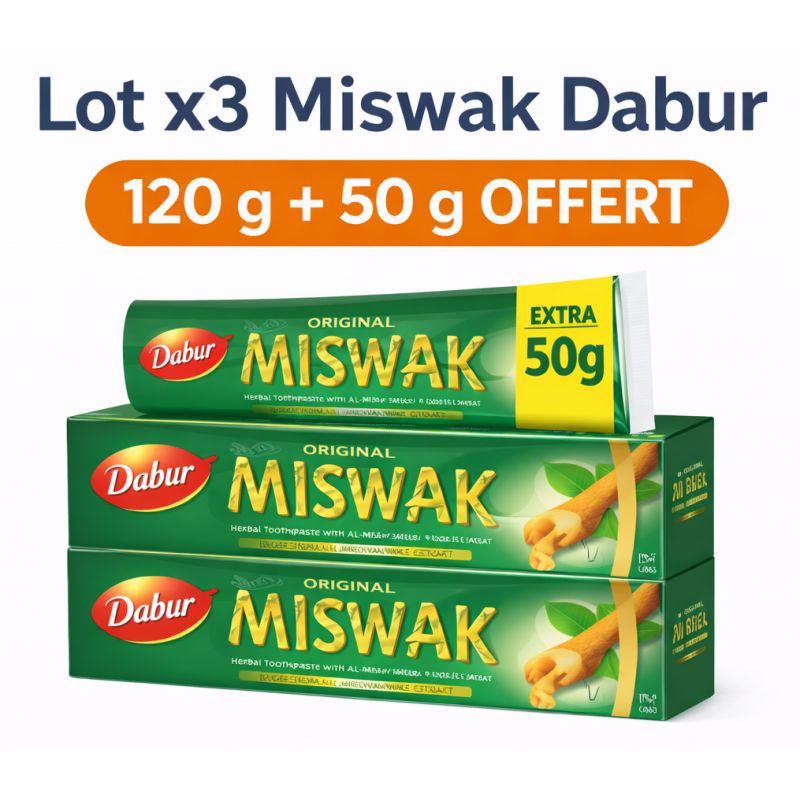 copy ofcopy ofMiswak Toothpaste Bundle x3 Dabur – Natural Care, Whitening & Protection