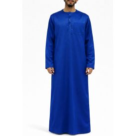 Qamis Homme – Tissu Glacé Coréen – Col Rond – Manches Longues – Soundouss