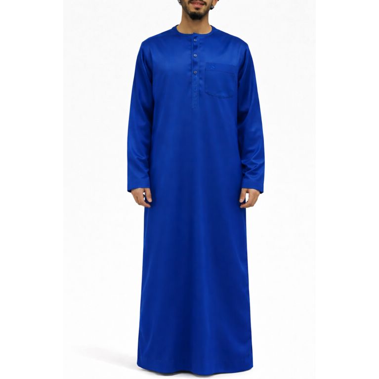 Qamis Homme – Tissu Glacé Coréen – Col Rond – Manches Longues – Soundouss