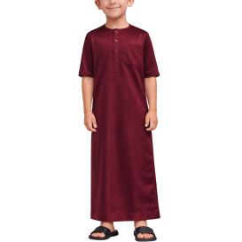 Qamis Enfant– Tissu Glacé Coréen – Col Rond - Manches Courtes – Soundouss