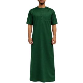 Qamis Homme – Tissu Glacé Coréen – Col Rond – Manches court– Soundouss