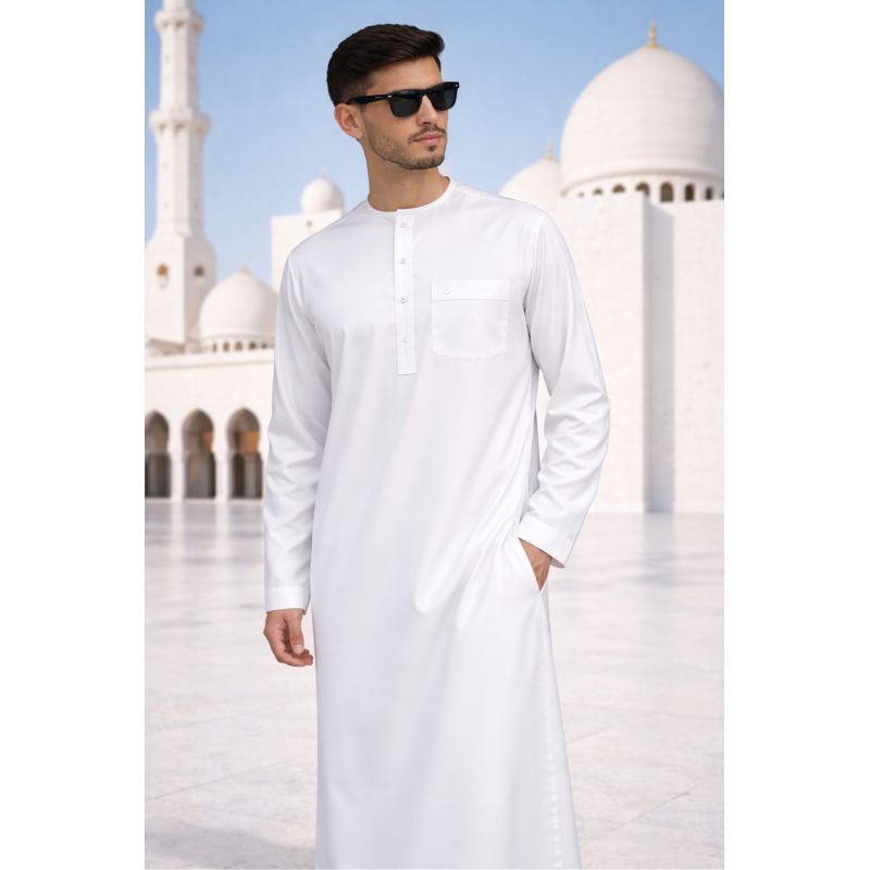 Men’s thobe in cooling ice fabric with long sleeves - Soundouss