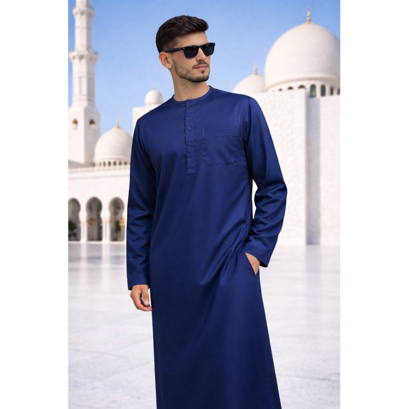 Men’s thobe in cooling ice fabric with long sleeves - Soundouss