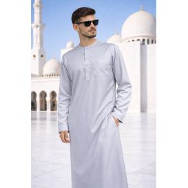 Men’s thobe in cooling ice fabric with long sleeves - Soundouss